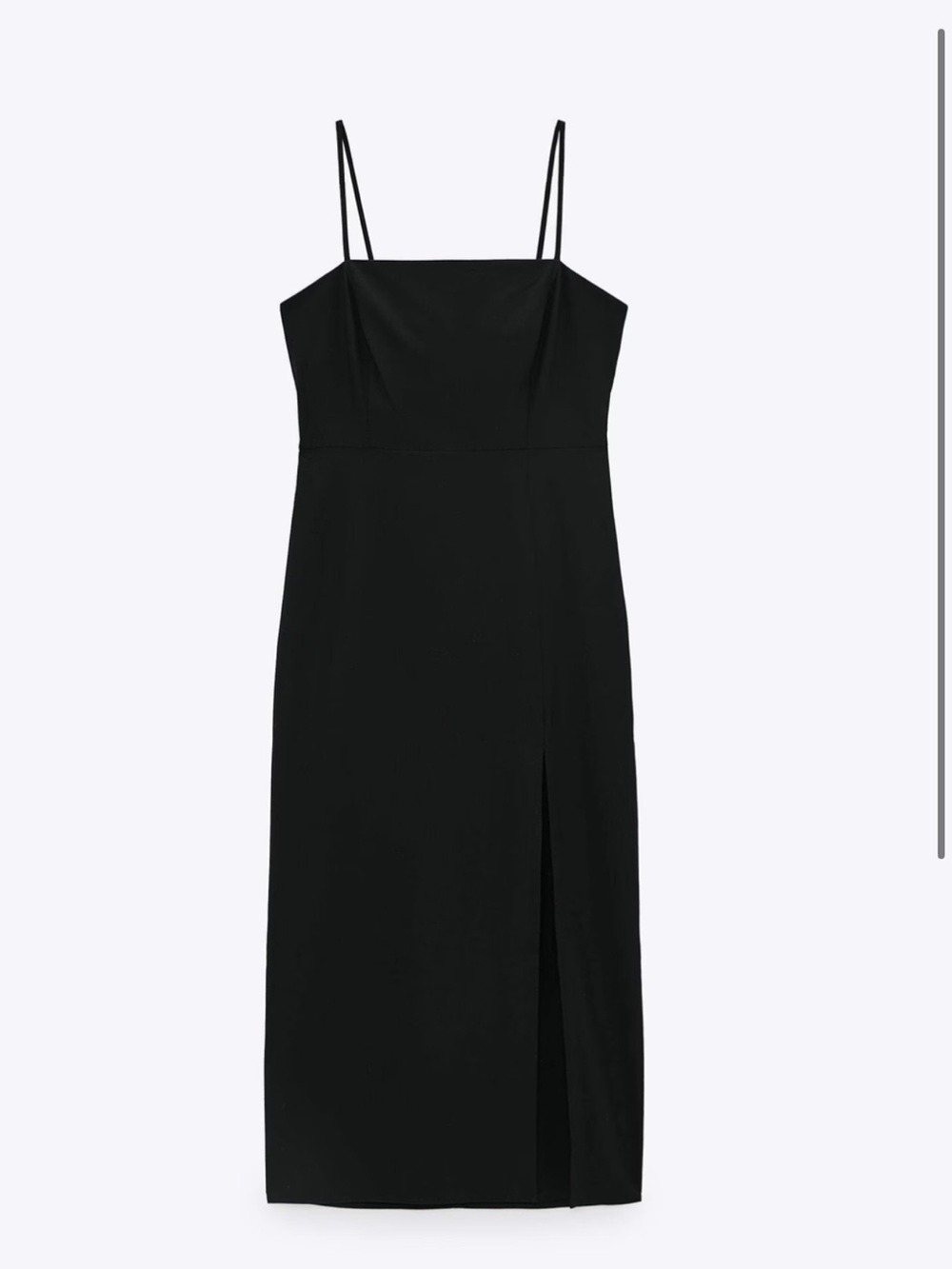 BNWT Size Small Black Midi Dress with Thin Straps